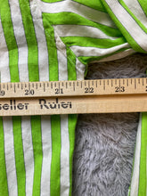 Load image into Gallery viewer, Nick It Shirt Adult Medium Green White Striped Button Up Casual Collared Mens
