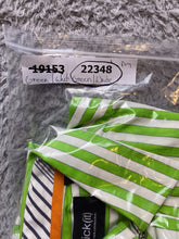 Load image into Gallery viewer, Nick It Shirt Adult Medium Green White Striped Button Up Casual Collared Mens
