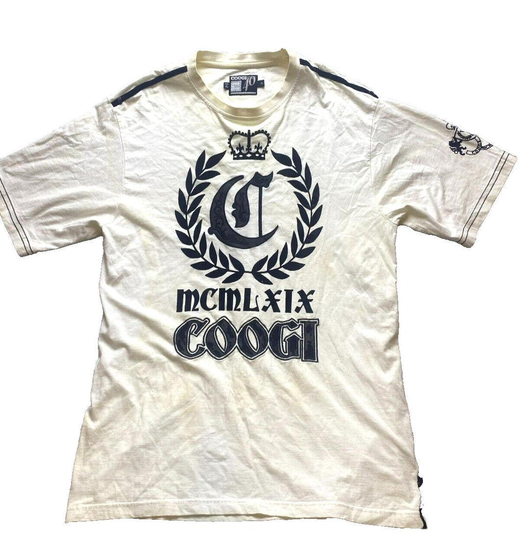 COOGI Shirt Adult Extra Large Ivory Crest Crown Streetwear Skater MCMLXIX Mens