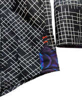 Load image into Gallery viewer, Au Noir Shirt Adult 1 Medium Black Embroidered Flip Cuffs Contrast Casual Mens
