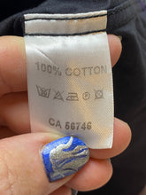 Load image into Gallery viewer, Au Noir Shirt Adult 1 Medium Black Embroidered Flip Cuffs Contrast Casual Mens
