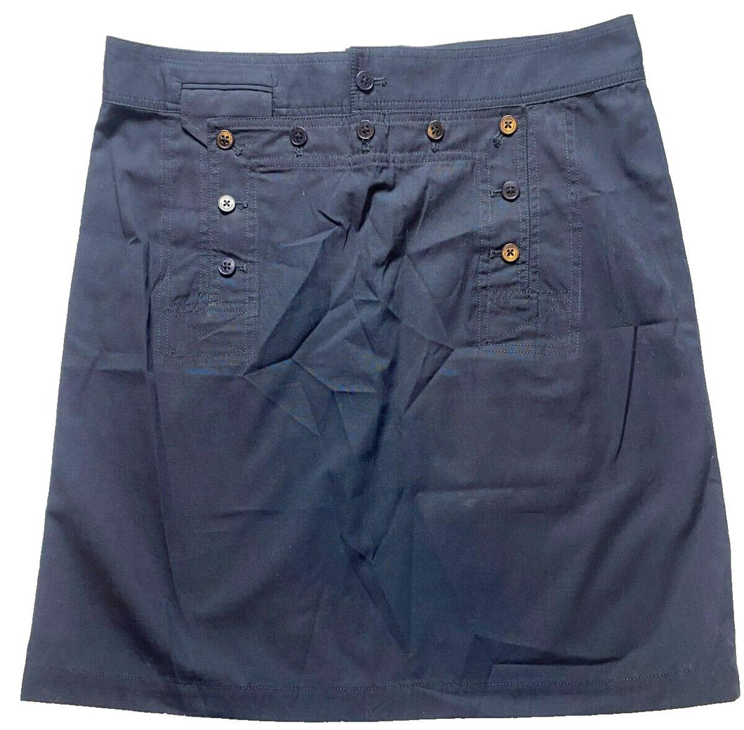 Lauren Ralph Lauren Skirt Womens 12 (36x21) Navy Pencil Straight Lace Up Ladies