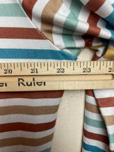 Load image into Gallery viewer, Marie Nicole Dress Womens 3XL XXXL Tan Blue Striped Tiered Lagenlook Maxi
