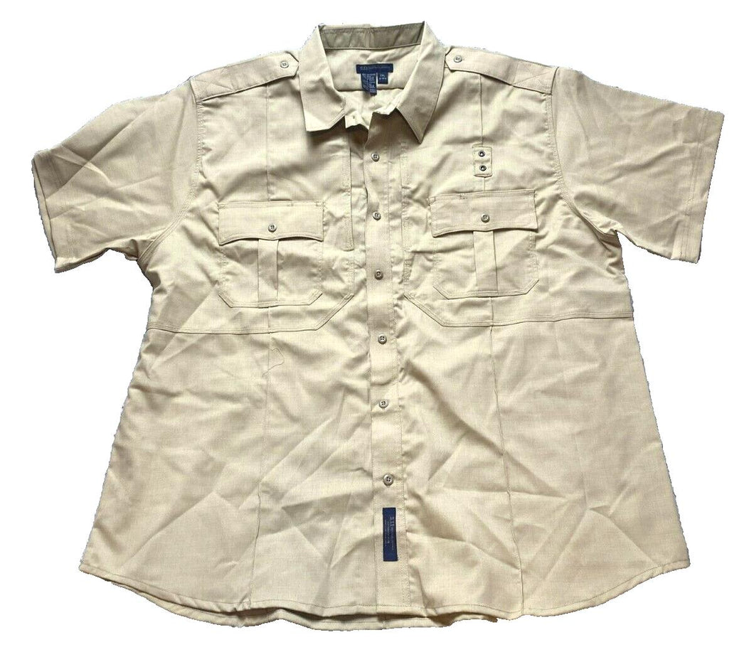 5.11 Tactical Series Shirt Adult 2XL Khaki Button Up Military Army Utility Mens