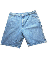 Load image into Gallery viewer, Wrangler Shorts Adult 38 Blue Carpenter Denim Flat Front Outdoor Utility Mens
