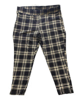 Load image into Gallery viewer, Torrid Pants Womens 3 (36x23.5) Black Beige Plaid Capri Cropped Spandex Stretch
