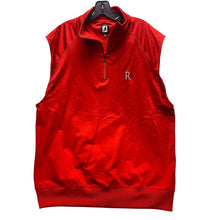 Load image into Gallery viewer, FootJoy Vest Mens Large Red Quarter Zip Golf Performance Spandex Embroidery
