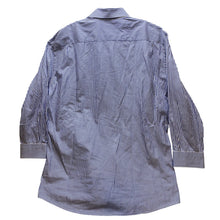 Load image into Gallery viewer, Ermenegildo Zegna Shirt Mens Extra Large Blue &amp; White Striped Button Down Italy
