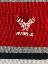 Load image into Gallery viewer, Avirex Shirt Adult Extra Large Stripes Embroidered Rugby Casual Golf Polo Mens
