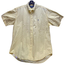 Load image into Gallery viewer, Ralph Lauren Shirt Adult Medium Blake Button Down Short Sleeve Casual Yellow Men

