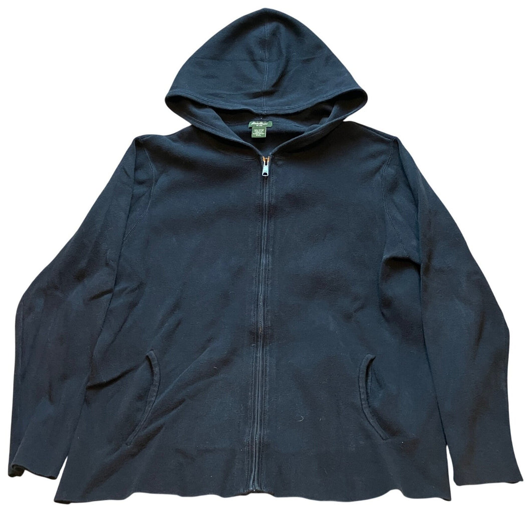 Eddie Bauer Hoodie Mens 2XL Sweatshirt Full Zip Pockets Outdoors Athleisure