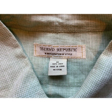 Load image into Gallery viewer, Island Republic Shirt Mens Extra Large Sage Green Linen Button Down Checkered
