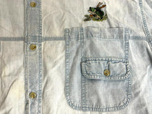 Load image into Gallery viewer, Red Head Shirt Adult 3XL XXXL Light Blue Denim Embroidered Bass Fish Pocket Mens
