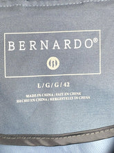 Load image into Gallery viewer, Bernardo Jacket Adult Large Gray Black Zip Up Hooded Raincoat Outerwear Mens
