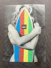 Load image into Gallery viewer, QuikSilver Shirt Adult Extra Large Brown Magic Surfboard Surfer Rainbow Mens
