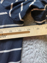 Load image into Gallery viewer, FJ FootJoy Shirt Adult Extra Large Navy Blue Striped Fripp Island Golf Polo Mens
