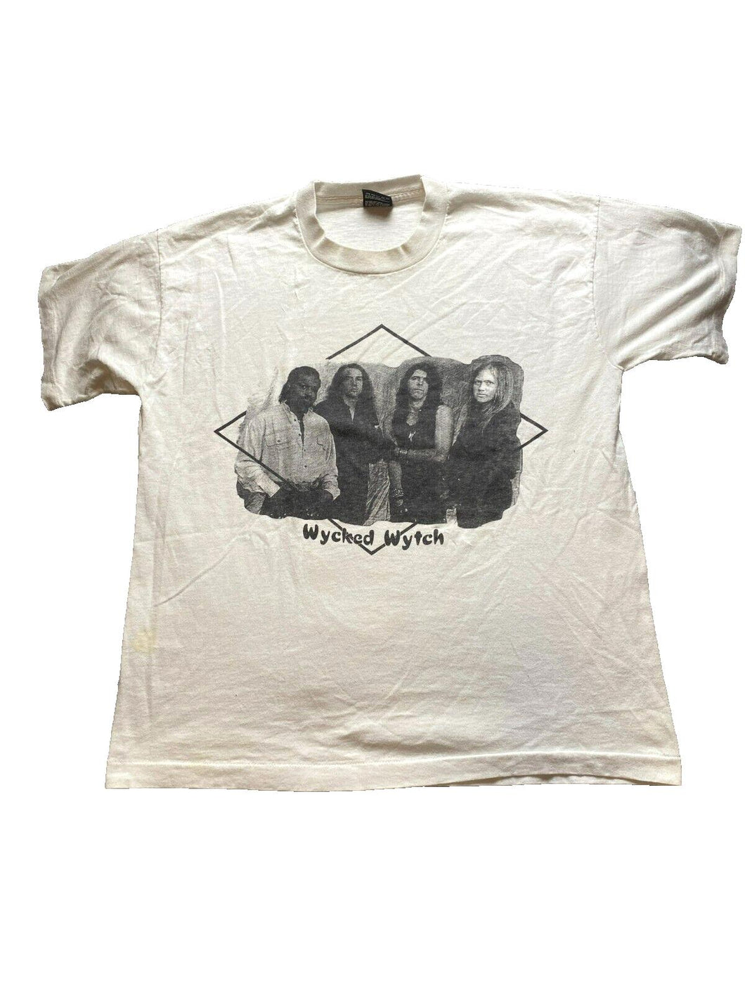 VTG Wycked Wytch Shirt Adult Large White Single Stitch Metal Rock Punk 90s Mens