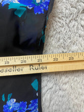 Load image into Gallery viewer, Calvin Klein Shirt Womens Large Black Blue AOP Floral Boho Lined Blouse Boxy
