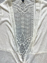 Load image into Gallery viewer, Torrid Sweater Womens 4 4X Ivory Open Front Cardigan Mesh Hippie Boho Nylon Plus
