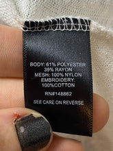 Load image into Gallery viewer, Torrid Sweater Womens 4 4X Ivory Open Front Cardigan Mesh Hippie Boho Nylon Plus
