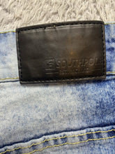 Load image into Gallery viewer, Southpole Shorts Adult 36x11 Blue Denim Slim Fit Baggy Spandex Stretch Mens
