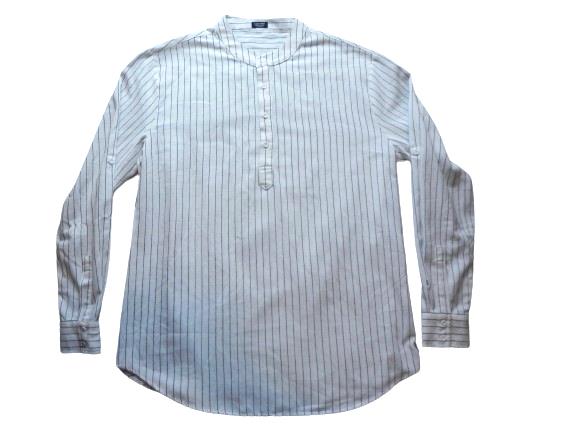 Coofandy Shirt Adult Medium Henley Striped Long Sleeve Casual Camp Mens