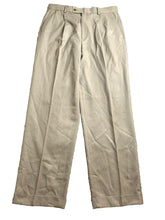 Load image into Gallery viewer, Alan Flusser Pants Adult 32x30 Tan Pleated Straight Leg Trouser Casual Dress Men
