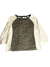 Load image into Gallery viewer, Chico&#39;s Zenergy Shirt Womens 1 (Medium) Brown Leopard Print Blouse Raglan Ladies
