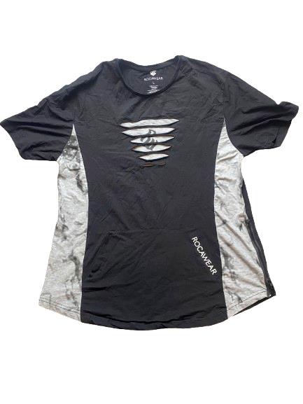 Rocawear Shirt Adult Large Black Kangaroo Pocket Side Zip Skater Streetwear Mens