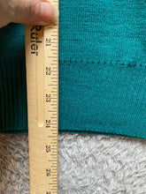 Load image into Gallery viewer, Phases Sweater Adult Medium Teal Collared Acrylic Geometric Knits Outerwear Mens
