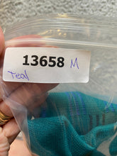 Load image into Gallery viewer, Phases Sweater Adult Medium Teal Collared Acrylic Geometric Knits Outerwear Mens
