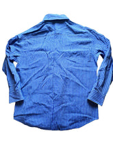 Load image into Gallery viewer, Bugatchi Uomo Shirt Adult Large Blue Button Up Rayon Blend Pocket Casual Mens
