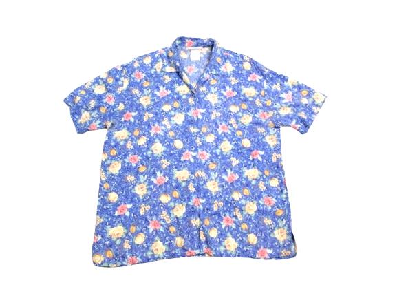 VTG Jantzen Shirt Adult Large Classics Hawaiian AOP Floral Button Up 80s Mens