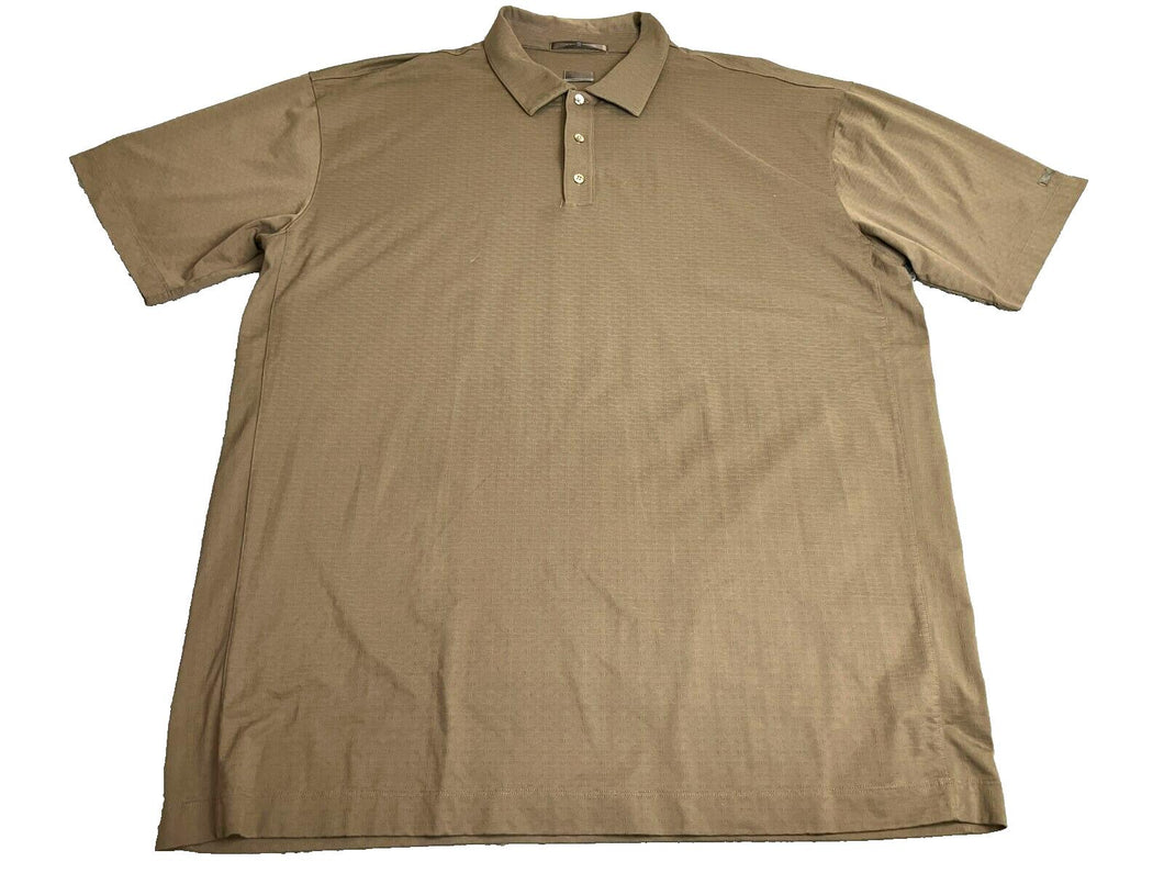 Nike Tiger Woods Shirt Adult 2XL XXL Olive Tiger Woods Fit Dry Golf Polo Mens