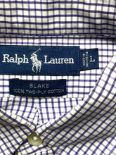 Load image into Gallery viewer, Ralph Lauren Shirt Adult Large Purple Blake Grid Checkered Red Pony Casual Mens
