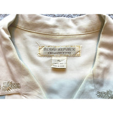 Load image into Gallery viewer, Island Republic Shirt Mens Extra Large Embroidered Striped Button Up Beachy
