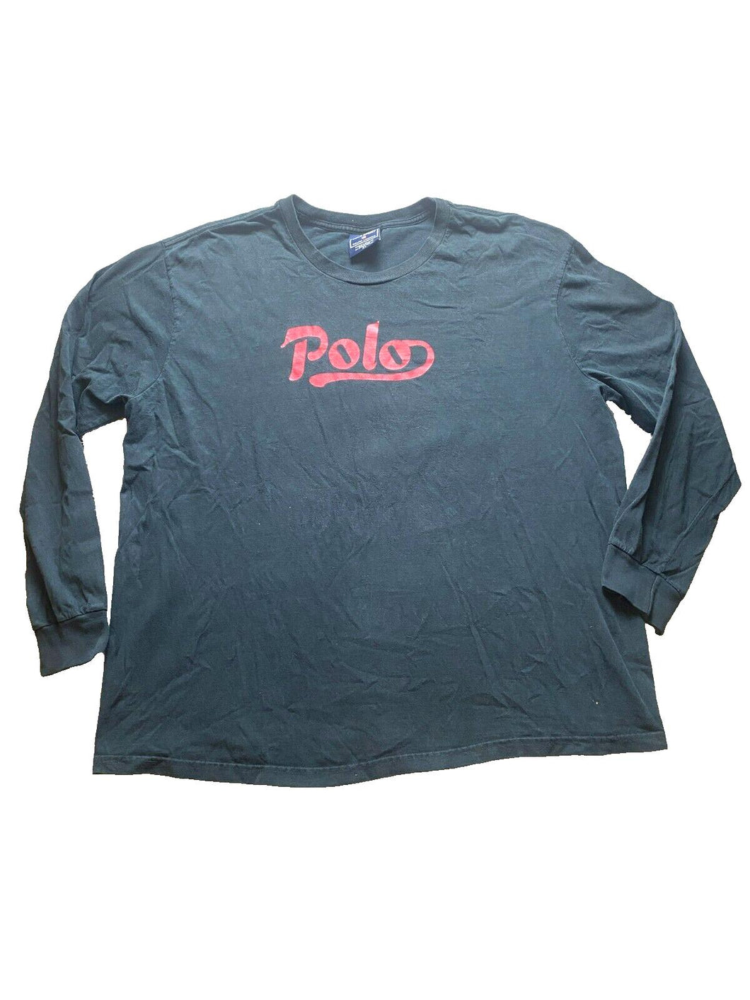 Polo Ralph Lauren Shirt Adult Extra Large Black Original Spellout Sporty Mens