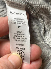 Load image into Gallery viewer, Athleta Sweater Womens Large Tall Gray Open Front Waterfall Cardigan Thumbhole
