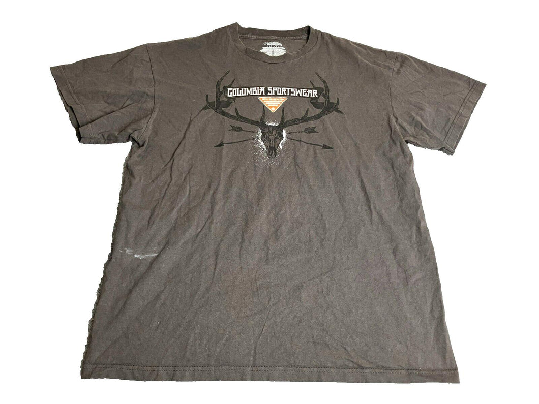 Columbia Shirt Adult Large Brown PHG Hunting Deer Buck Arrows Performance Mens