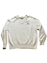 Load image into Gallery viewer, VTG University of Okoboji Sweater Adult Medium Ivory Knitted Outerwear USA Mens
