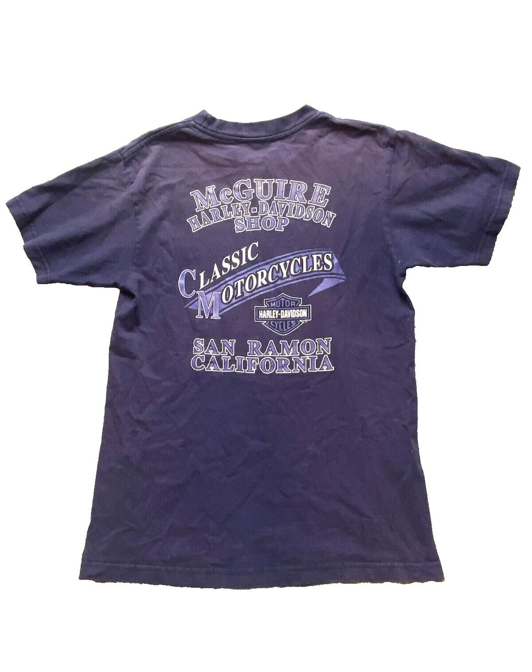 Harley Davidson Shirt Adult Small McGuire Shop Classic Motorcycles Biker Mens