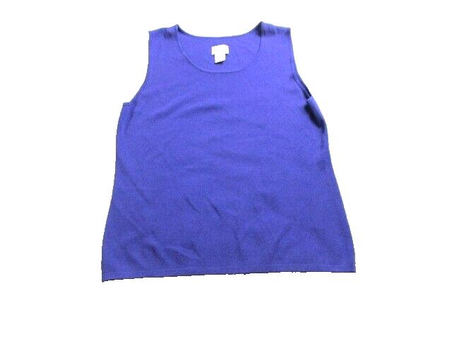 Chicos Shirt Womens 1 Small Tank Sleeveless Blouse Stretch Nylon Spandex Ladies