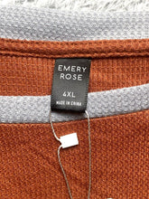 Load image into Gallery viewer, Emery Rose Dress Womens 4XL Rust Gray Tiered Lagenlook Boho Flared Lady NWT
