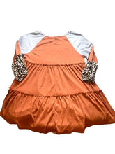 Load image into Gallery viewer, Emery Rose Dress Womens 4XL Rust Gray Tiered Lagenlook Boho Flared Lady NWT
