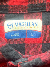 Load image into Gallery viewer, Magellan Shirt Adult Large Button Up Long Sleeve Flannel Buffalo Plaid Camp Mens
