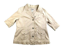 Load image into Gallery viewer, AMX Shirt Womens 1X Button Front Spandex Ruffle Trim Collared Pockets Ladies
