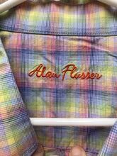 Load image into Gallery viewer, Alan Flusser Shirt Adult 2XL Rainbow Plaid Button Up Embroidered Logo Casual Men
