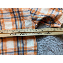 Load image into Gallery viewer, Bit &amp; Bridle Shirt Mens Small Orange Plaid Button Up Y2K Skater Grunge Western
