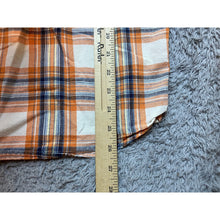 Load image into Gallery viewer, Bit &amp; Bridle Shirt Mens Small Orange Plaid Button Up Y2K Skater Grunge Western
