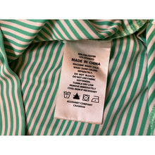 Load image into Gallery viewer, FootJoy Polo Shirt Mens Large Green and White Stripe Golf Performance Athleisure
